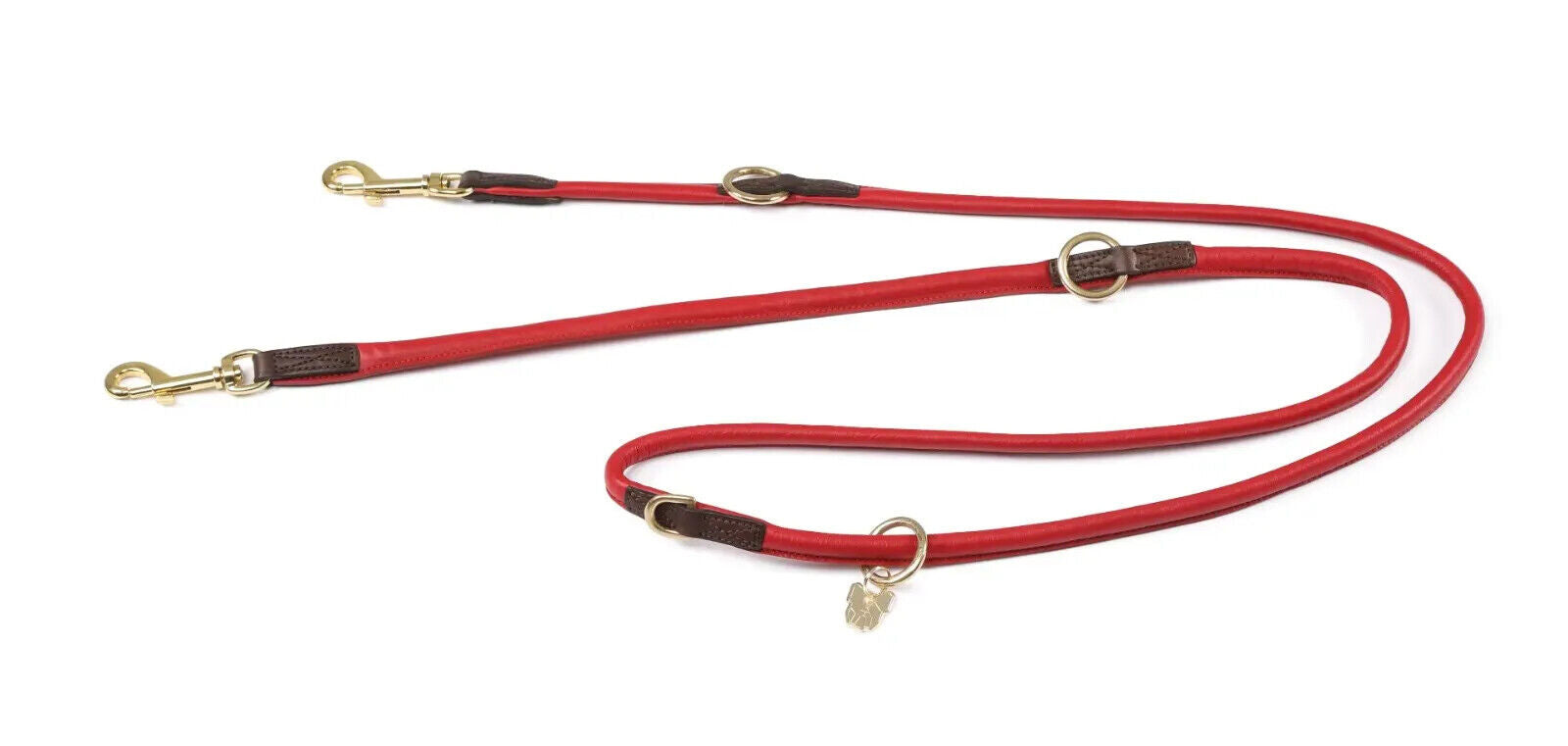 Picture of Shires Digby & Fox Rolled Leather Dog Training Lead | Double Ended | 9 Colours