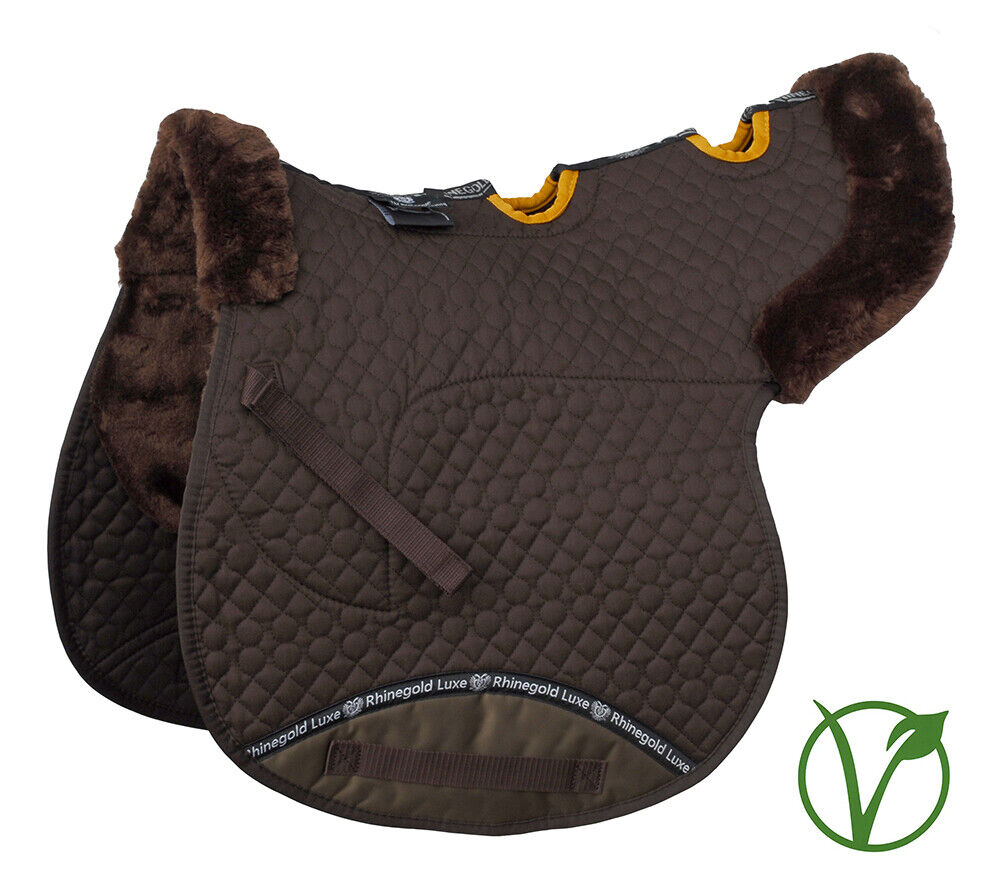 Picture of Rhinegold Vented Spine Luxe Fur Saddle Numnah GP Fit  5 Colour Options