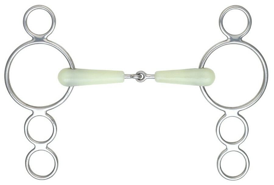 Picture of Shires Equikind Three 3 Ring Jointed Dutch Gag Bit | Horse Bit | 4 Sizes