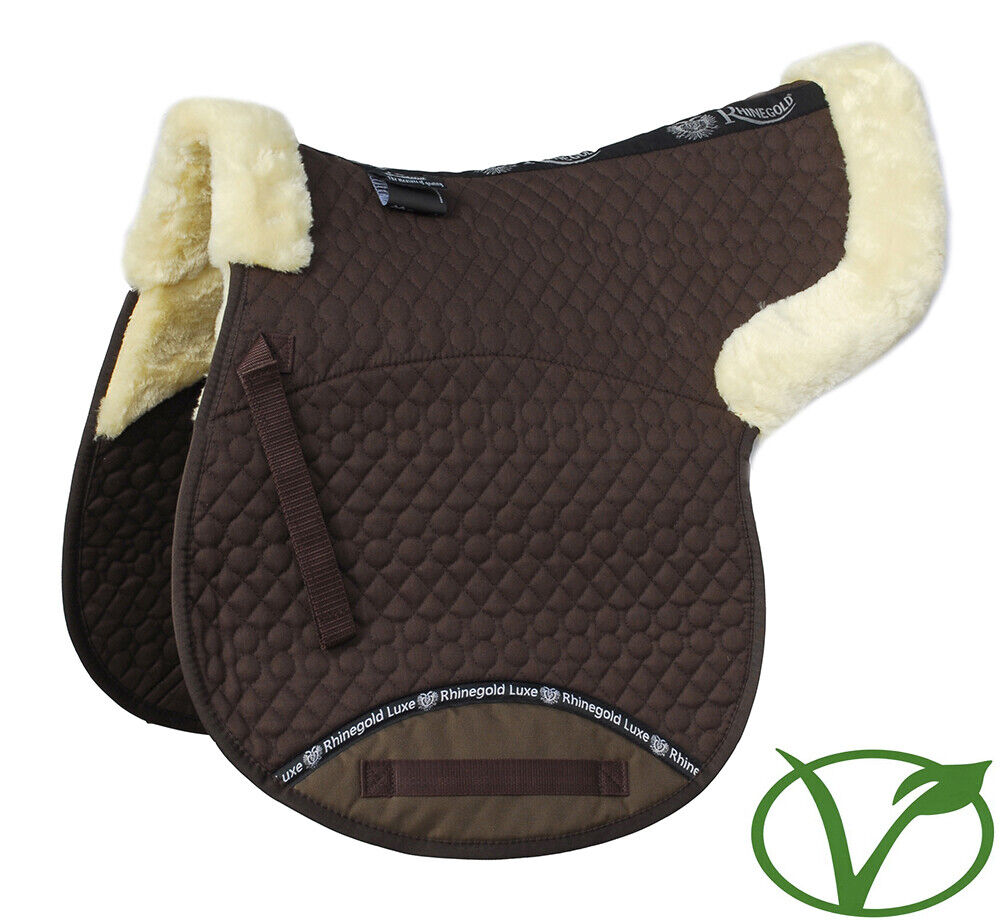 Picture of Rhinegold Luxe Faux Fur Lined Saddle Numnah | 5 Colour Options | Pony, Cob, Full