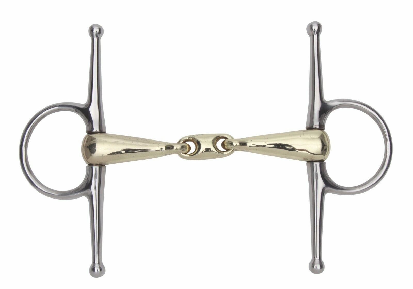 Picture of Shires Full Cheek With Lozenge Snaffle Bit | Horse Bit   | Brass Alloy | 3 Sizes