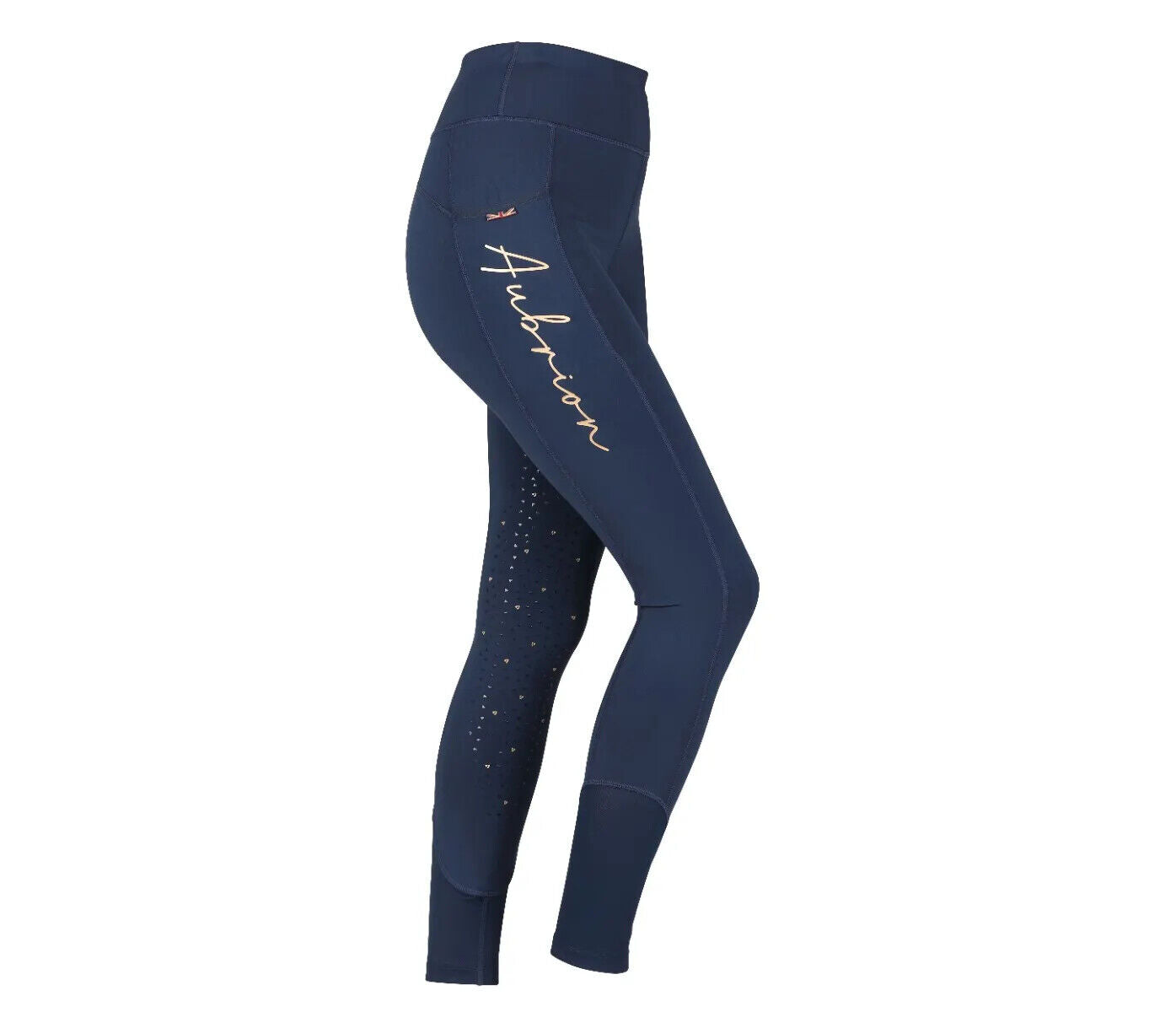 Picture of Shires Aubrion Ladies Team Sculpt Riding Tights | Womens | Olive, Navy | XXS-XXL