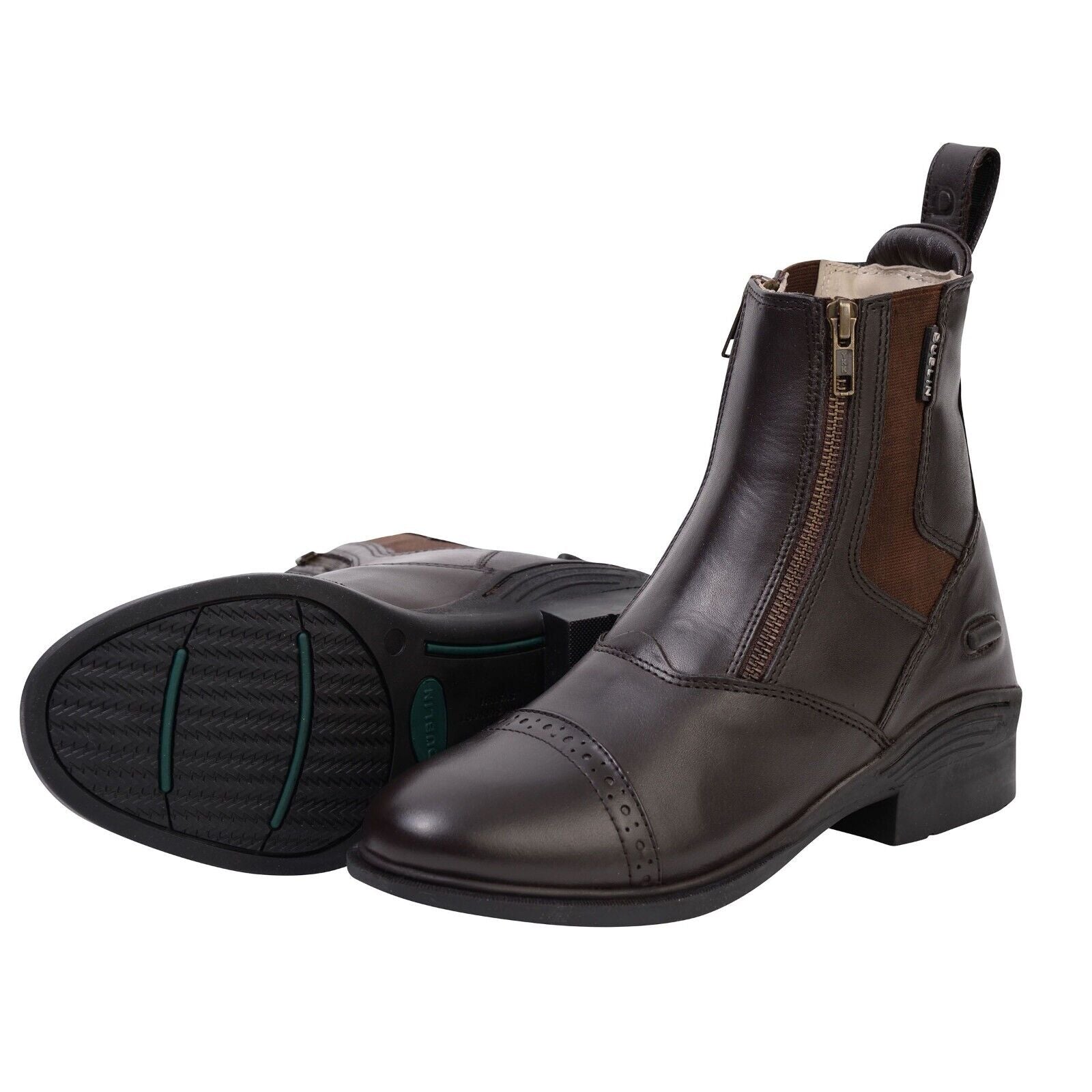 Picture of Dublin Evolution Double Zip Front Paddock Jodhpur Boots, Black or Brown, UK 4-8.