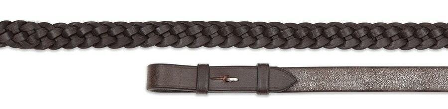 Picture of Shires Velociti Gara Plaited Leather Reins | 2 Colours | 2 Sizes