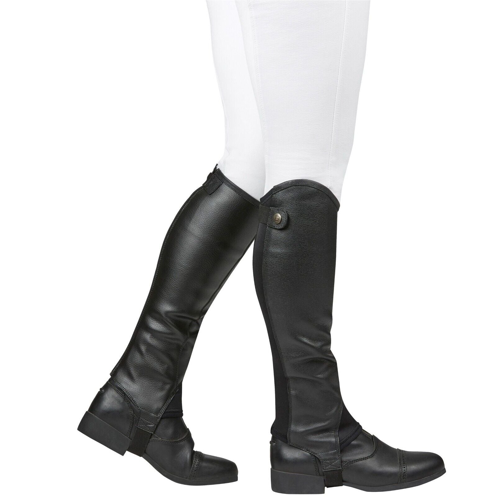 Picture of Dublin Adults Fusion Leather Half Chaps, Black or Brown, 5 Sizes,