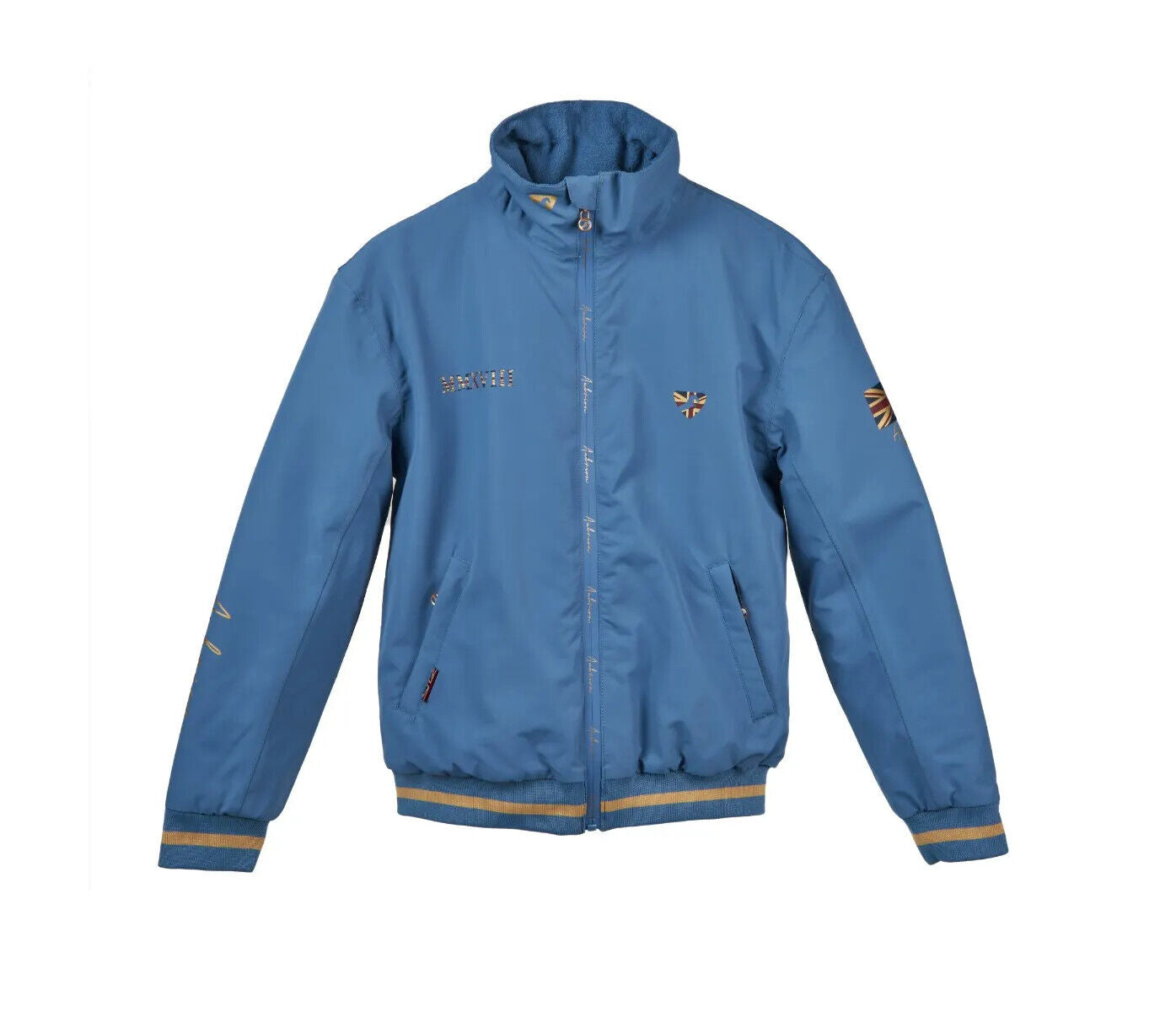 Picture of Shires Aubrion Team Waterproof Jacket Young Rider | Navy Blue, Steel | Ages 7-14