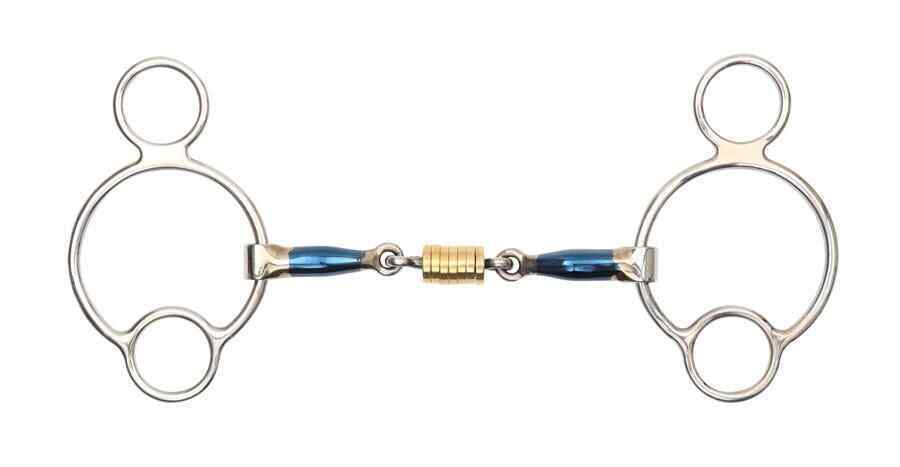 Picture of Shires Universal Gag Bit With Roller Link | Horse Bit| Blue Sweet Iron | 3 Sizes