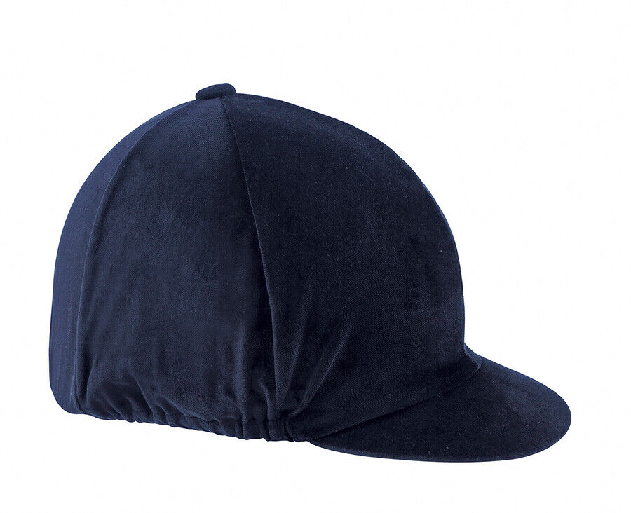 Picture of Shires Velvet Skull Hat Cover  | 3 Sizes | Black or Navy