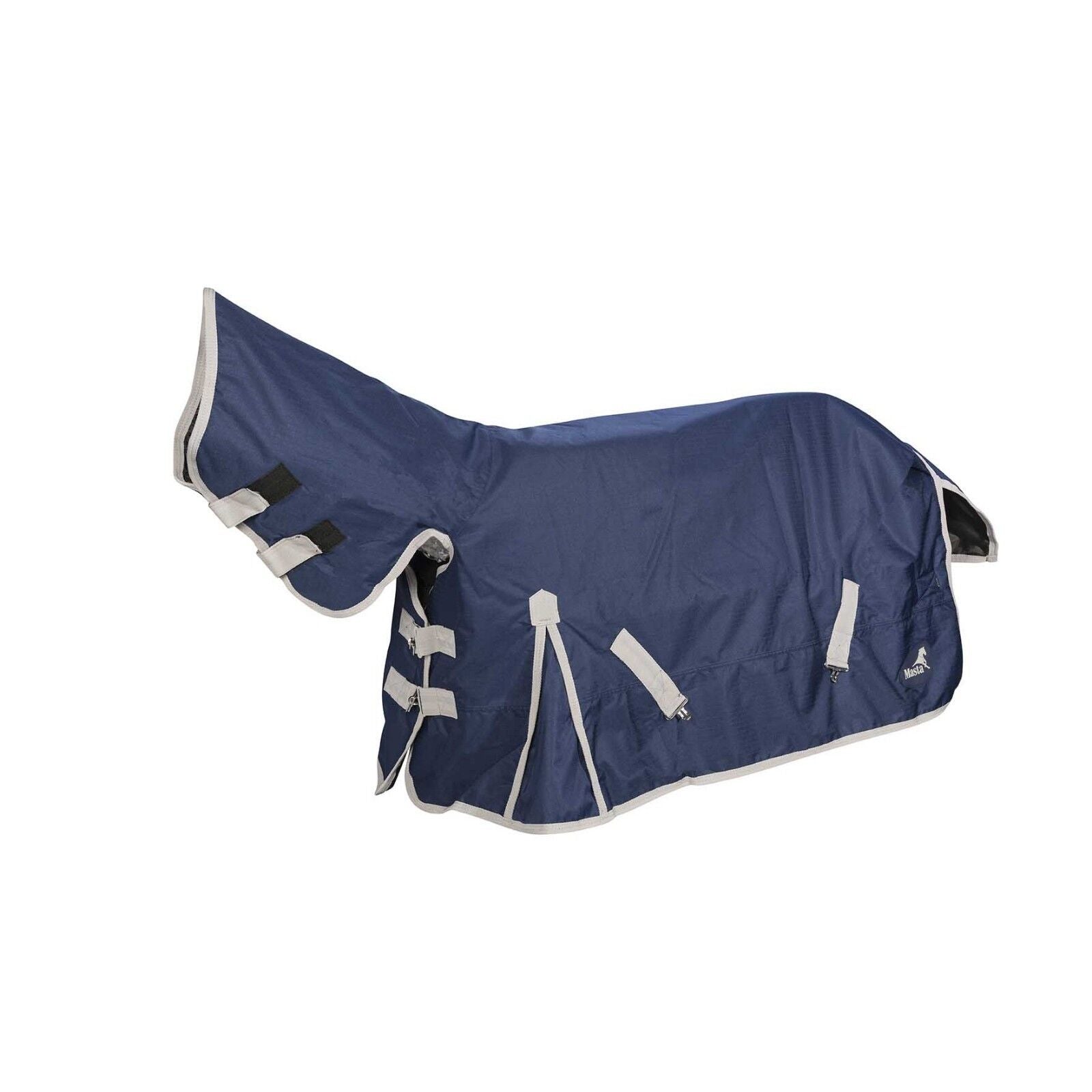 Picture of Masta Basics 200g Middleweight Fixed Neck Combo Turnout Winter Horse Rug in Navy