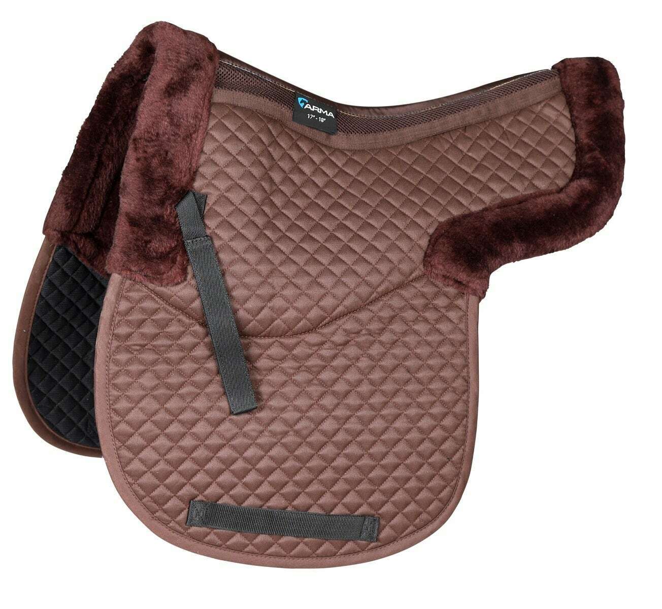 Picture of Shires Arma Half Lined Numnah | 2 Sizes | Black, Brown | Air Motion | Ultra Dri