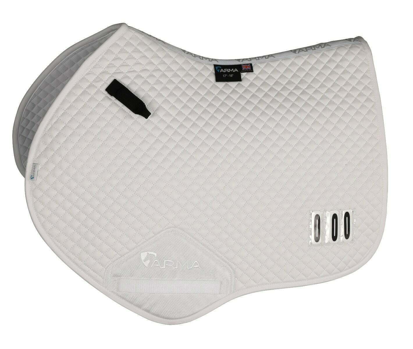 Picture of Shires Arma Numbered Jump Saddlecloth | White | Sizes 15"-16.5,17"-18"