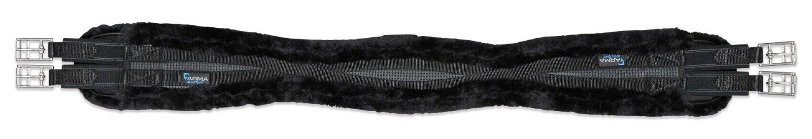 Picture of Shires Arma Supafleece Contour Girth with Elastic | Black or Brown,