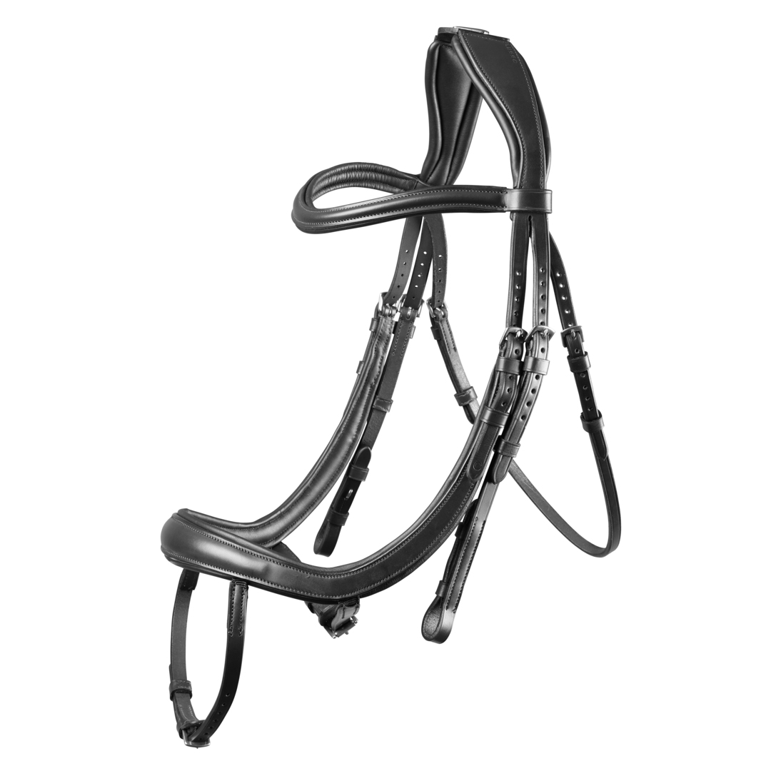 Picture of Shires Velociti Lusso Ergonomic Curved Flash Bridle, Black, Havana, 4 Sizes