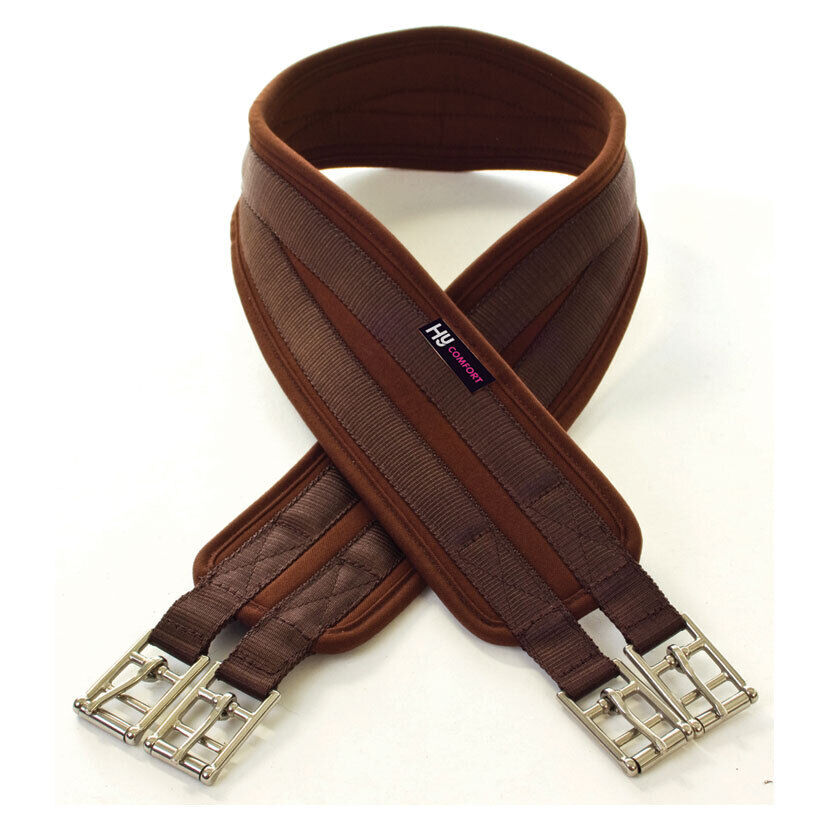 Picture of HY HyCOMFORT Cushion Girth, Shaped, Black, Brown,  Sizes 36" to 56"