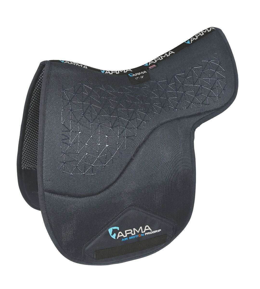 Picture of Shires Arma Air Motion Pro Numnah | Black | 2 Sizes | Ventilated Pro Grip