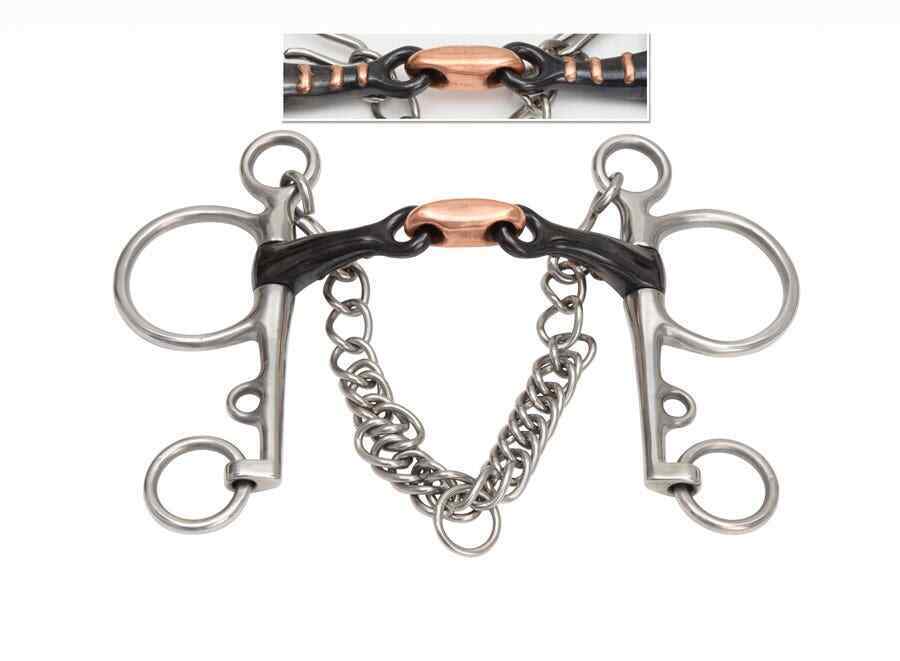 Picture of Shires Double Jointed Black Sweet Iron Pelham Bit | Black Sweet Iron | 4 Sizes