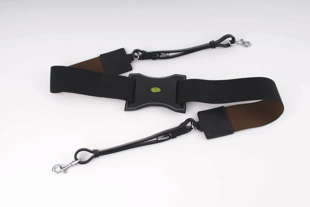 Picture of Rhinegold Leather Elasticated Breastplate with Leather Keeper, Black or Havana,