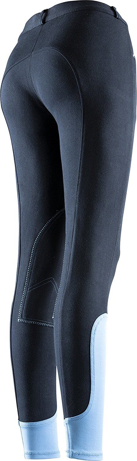 Picture of Equi-Theme Pro Fun Line Childs Kids Breeches Stretch Material Two Tone Colour