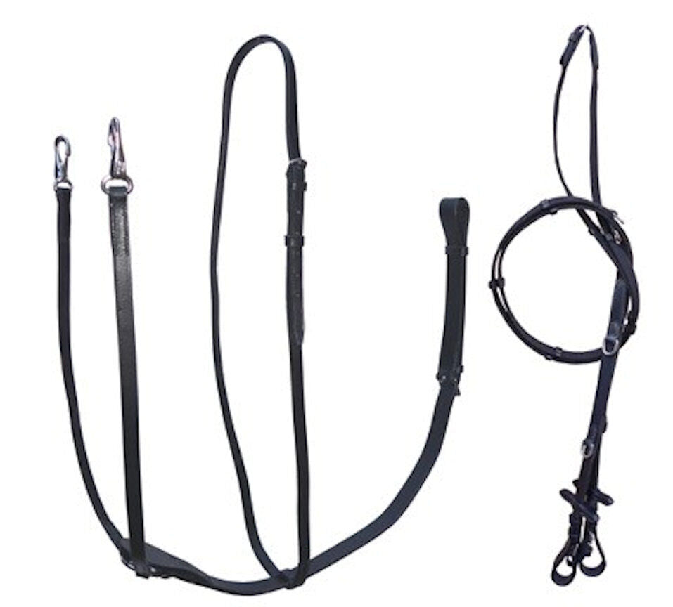 Picture of Gallop Market Harborough, Training Riding Aid For Horse Pony Leather Black Brown