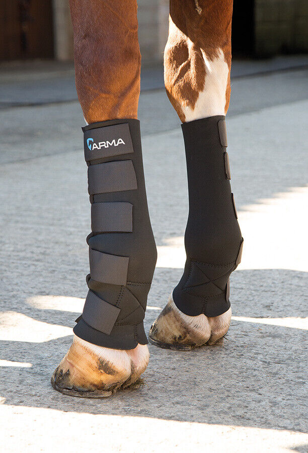 Picture of Shires Arma Mud Socks, Neoprene Horse Turnout boots in Black