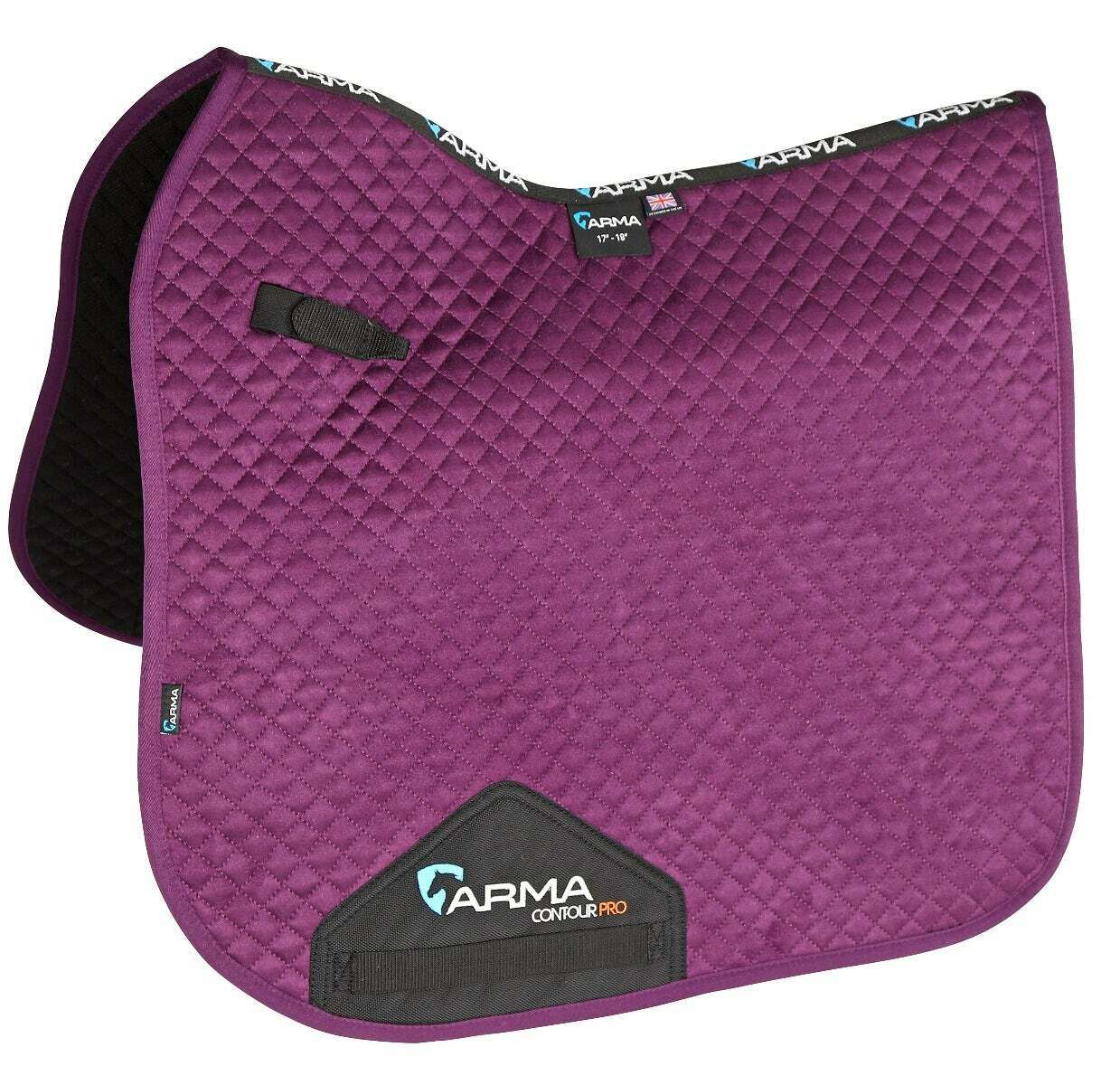 Picture of Shires Arma Suede Dressage Saddlecloth | 17/18" | 8 Colours | Ultra Dri Zone