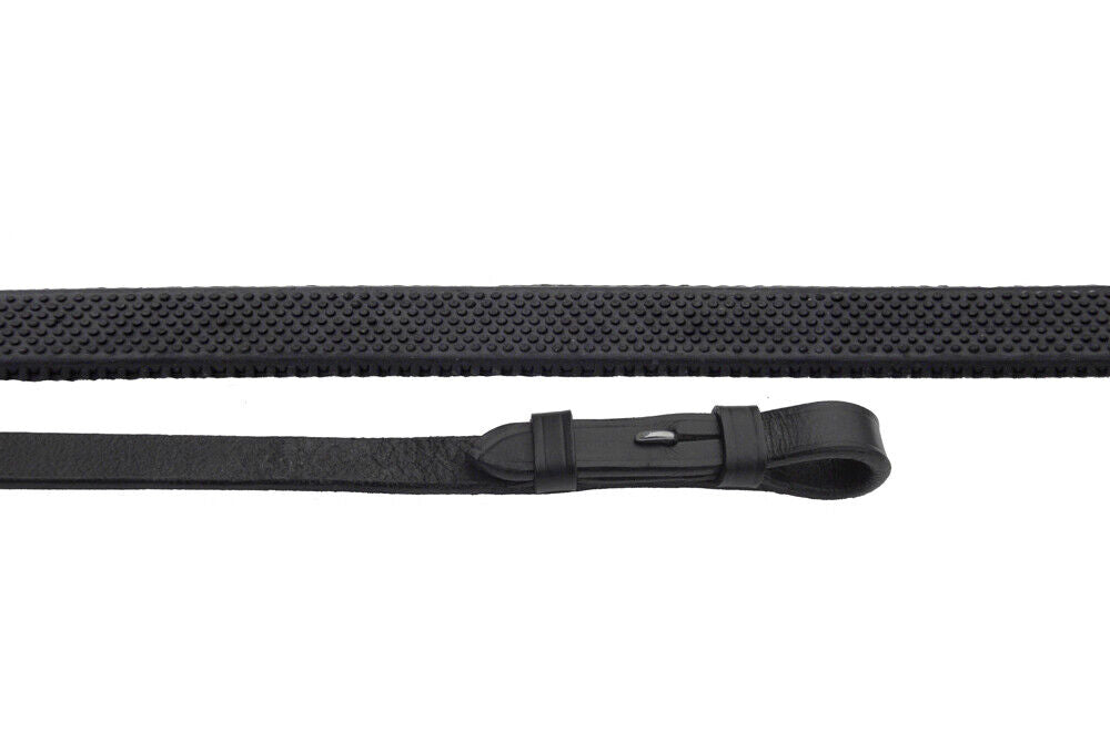 Picture of Rhinegold Softee Leather Pimple Grip Reins in Black or Havana, 54" x 5/8"