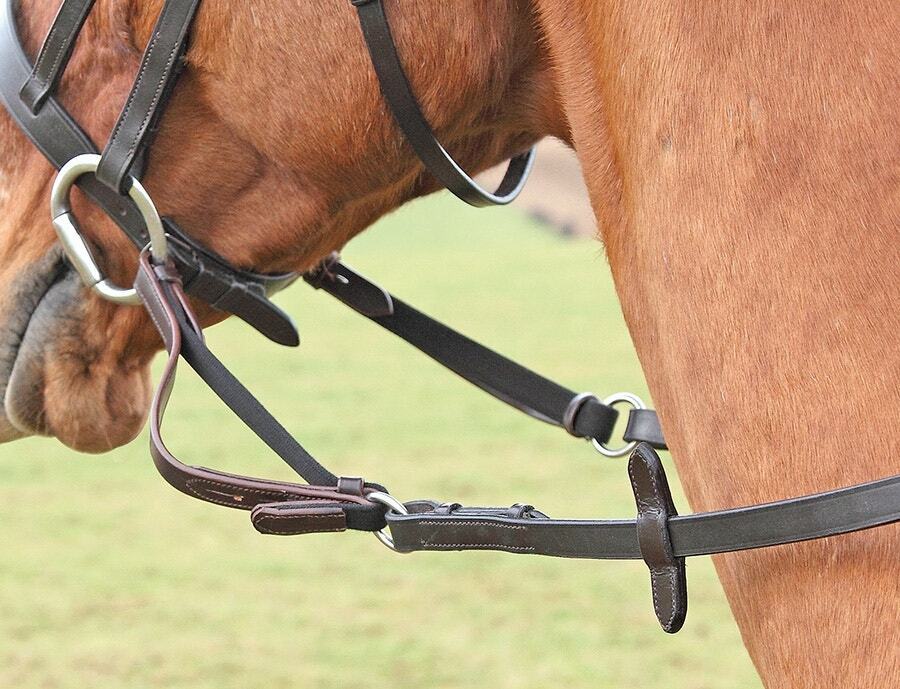 Picture of Shires Flexi Rein Rein Attachment | Black or Havana | Pony, or Cob / Full Sizes