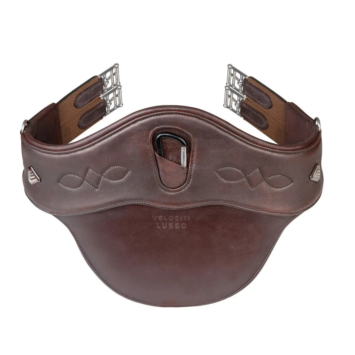 Picture of Shires Velociti Lusso Leather Stud Girth | Black, Brown | 42" - 54"