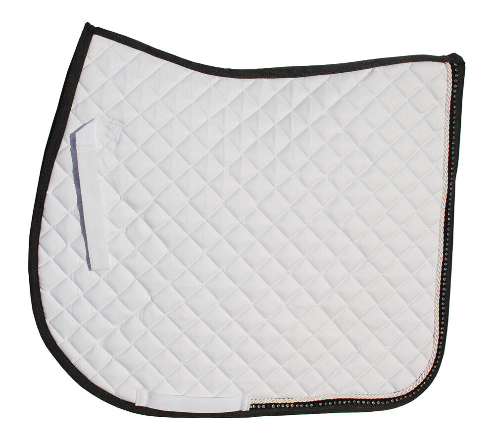 Picture of Rhinegold Elite Diamante Trimmed Saddlecloth | Pony,Cob,Full,| 9 Colours