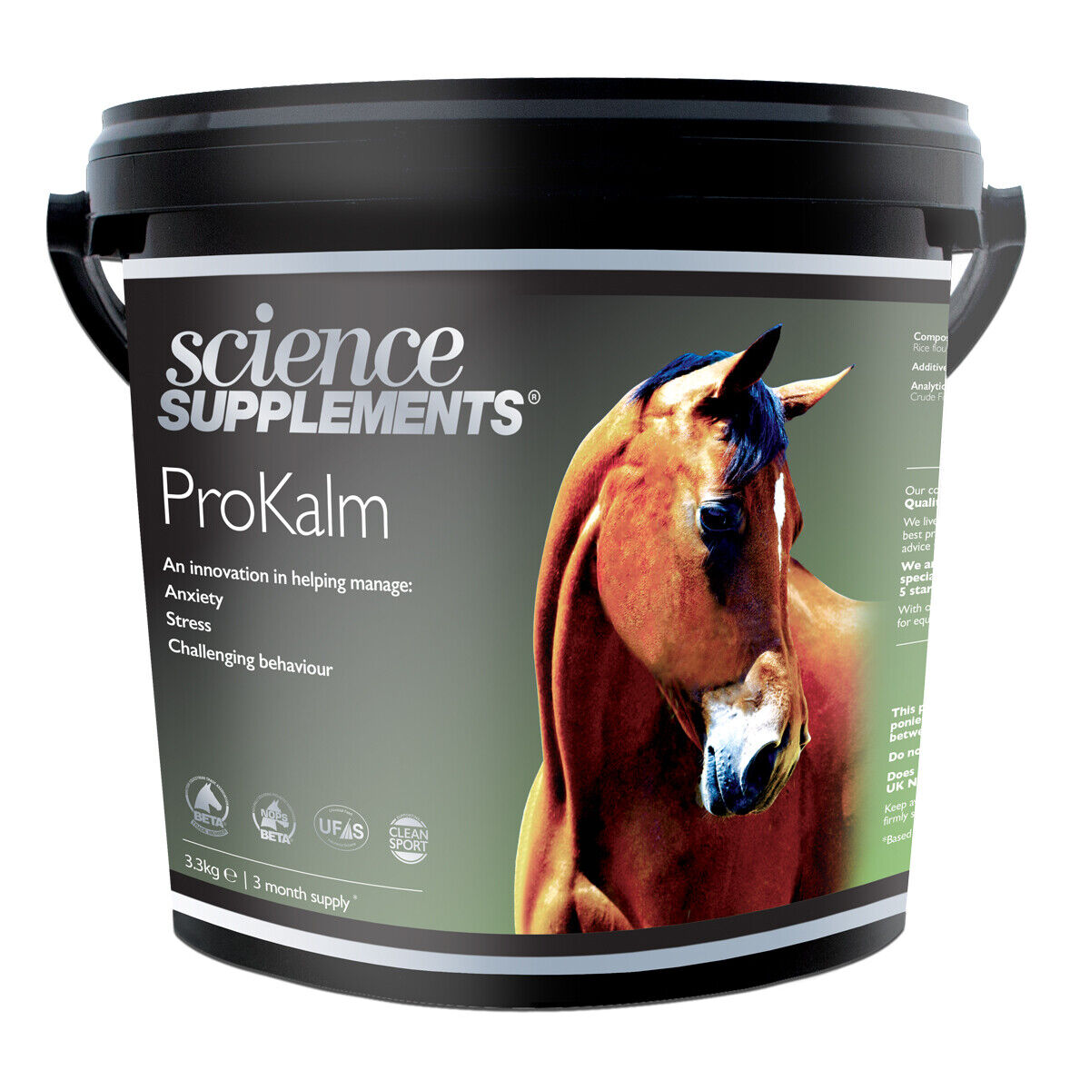 Picture of Science Supplements ProKalm Horse Calmer, Reduces Stress Anxiety, Syringe/Powder