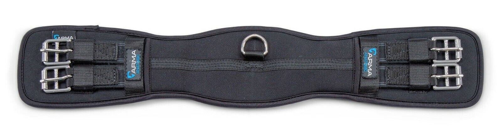 Picture of Shires Arma Neoprene Dressage Girth with Elastic  | Black | 22" - 30"