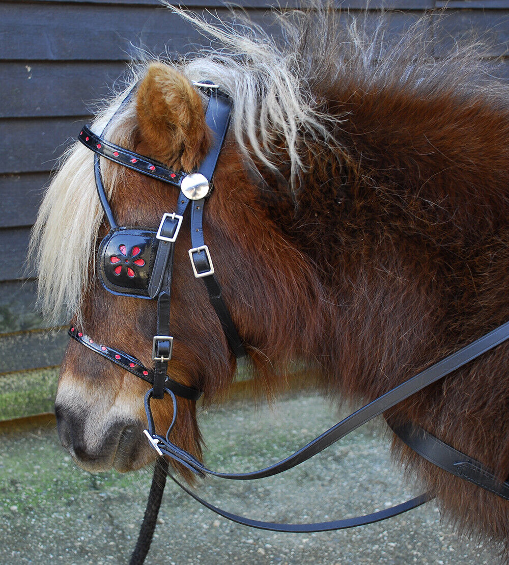 Picture of Miniature Leather Harness | Supplied with Traditional Tan Reins | Mini Shetland.