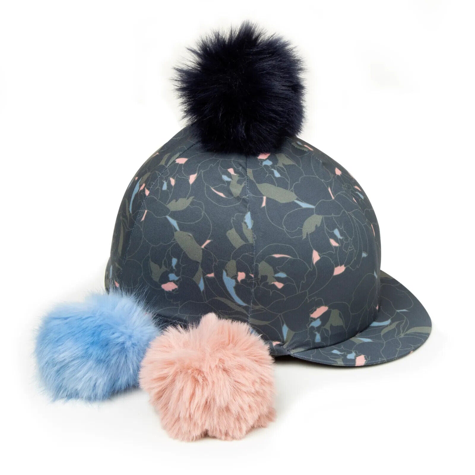 Picture of Shires  Aubrion Switch It Riding Skull Hat Cover | Peony Print | One Size