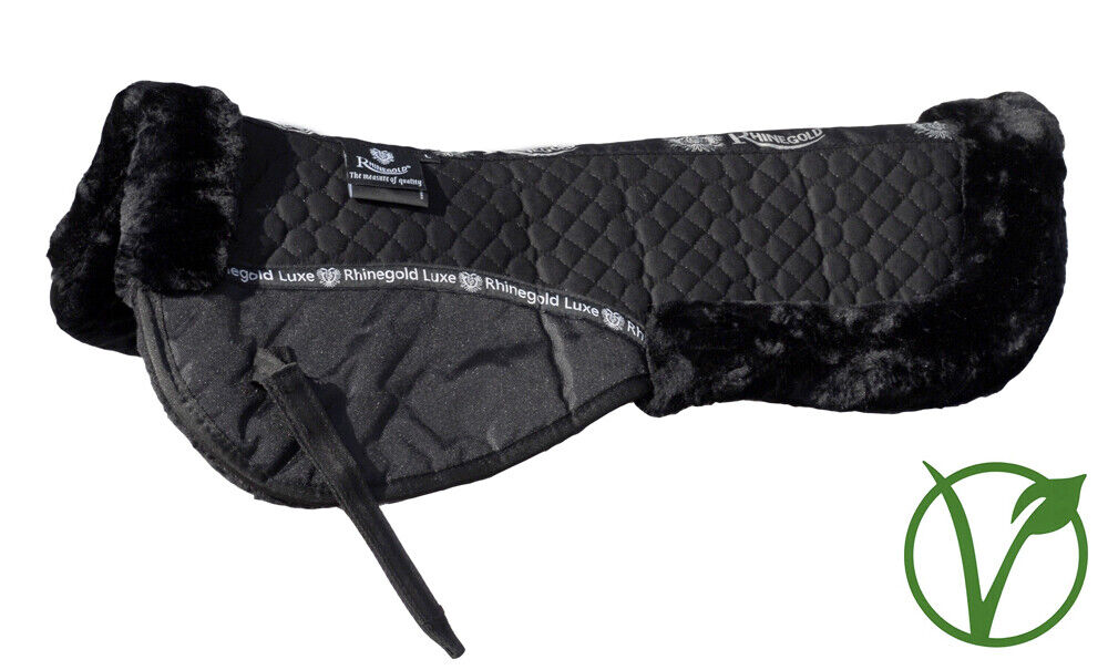 Picture of Rhinegold Luxe Fur Lined Comfort Half Pad | Pony, Cob, Full | 5 Colour Options