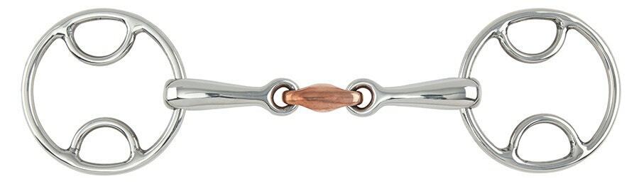 Picture of Shires Bevel Bit Copper Lozenge Snaffle  | Horse Bit  |Stainless Steel | 5 Sizes