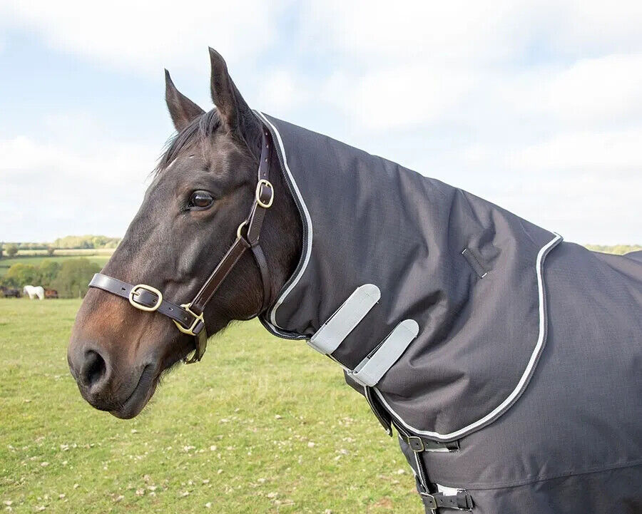 Picture of Shires Tempest Plus 300G Horse/Pony Turnout Neck Cover  |  Black | 1200 Denier