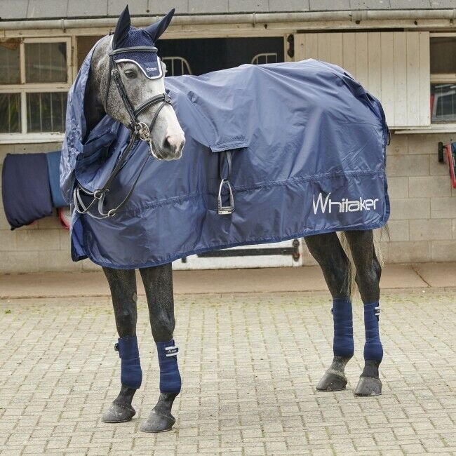 Picture of Whitaker Rothwell Roll-Up Horse Rainsheet | Lightweight Waterproof | Navy