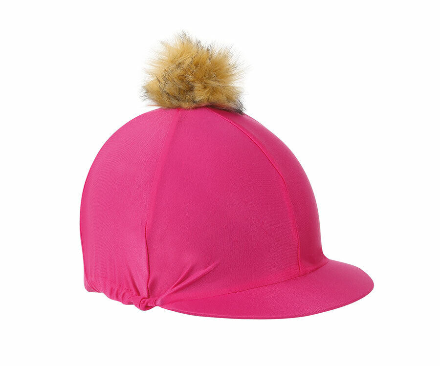 Picture of Shires Pom Pom Skull Hat Cover Silk  Onesize, 5 Colours
