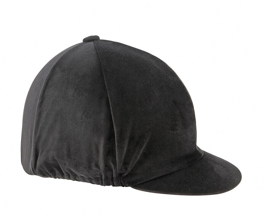 Picture of Shires Velvet Skull Hat Cover  | 3 Sizes | Black or Navy