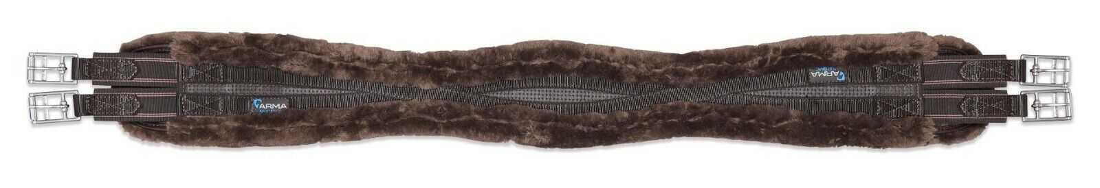Picture of Shires Arma Supafleece Contour Girth with Elastic | Black or Brown,