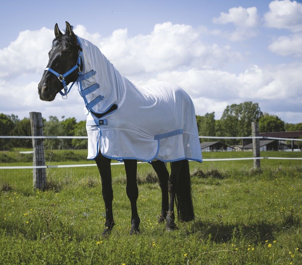 Picture of Ekkia Riding World Fly Rug, Mesh Sheet,  Horse Turnout Rug, Full Neck, Summer