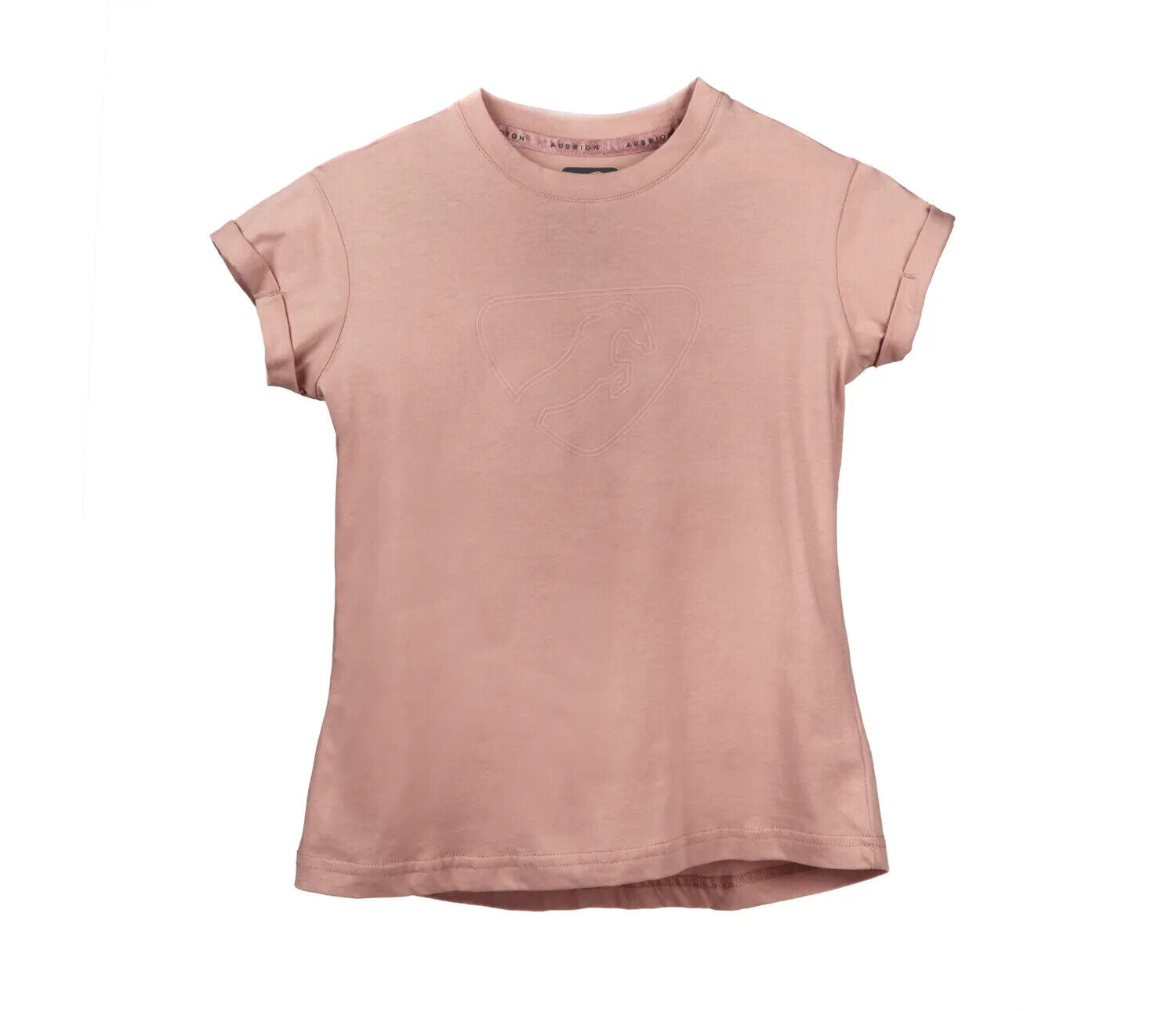 Picture of Shires Aubrion Repose T-Shirt - Young Rider | Navy, Rose | Age 7-16