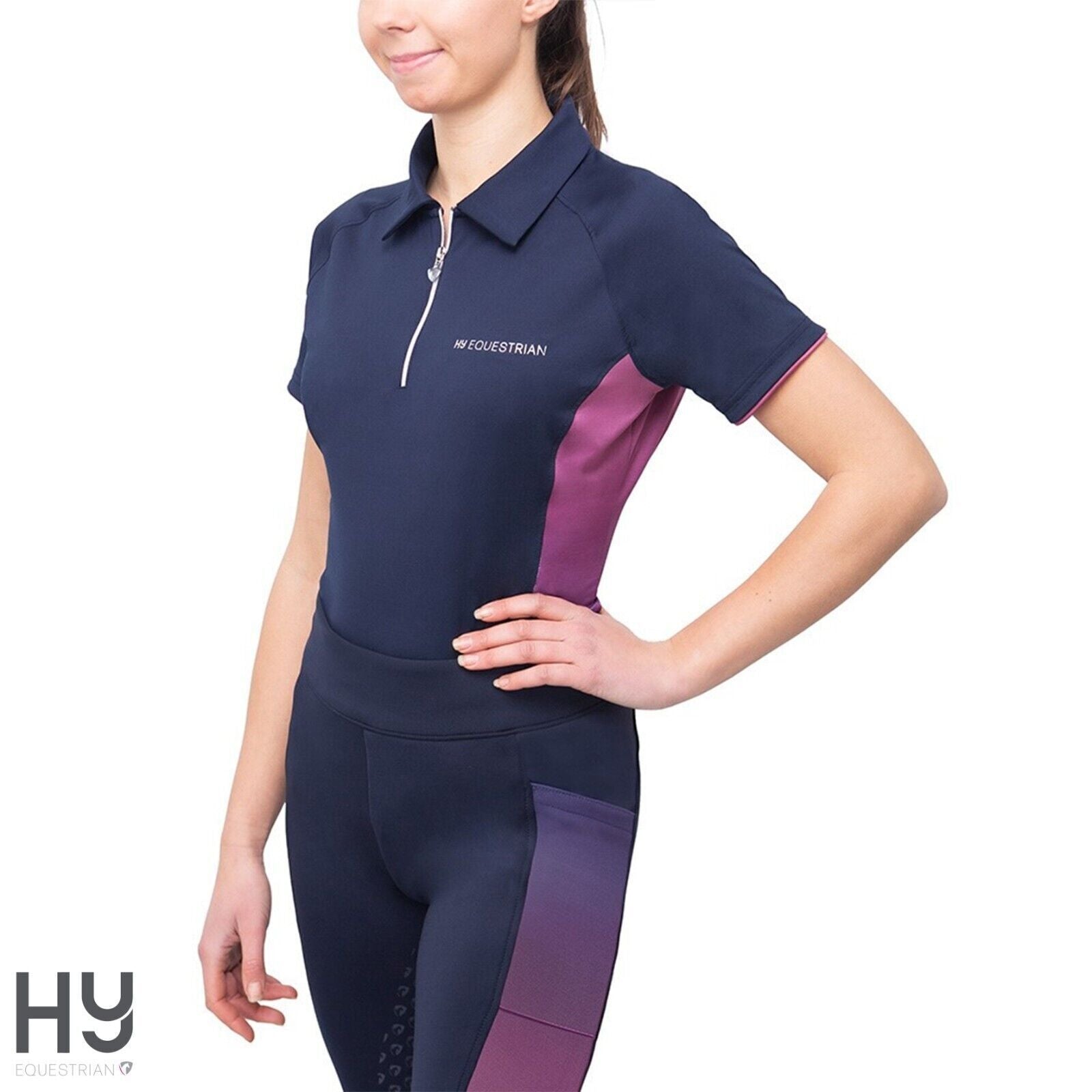 Picture of Synergy Elevate Polo Shirt by Hy Equestrian,  Moisture Wicking,  4 - way Stretch