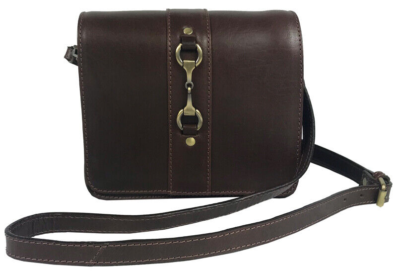 Picture of Grays 'Julia' Side Bag in Natural Leather in Brown, Handbag