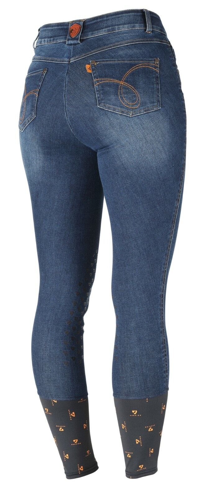 Picture of Shires Aubrion Putney Denim Ladies Riding Breeches | Black or Dark Blue