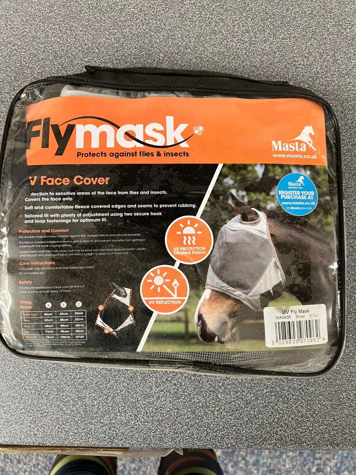 Picture of Masta Fly Mask with Ear Holes, Pony Size, UV Protection
