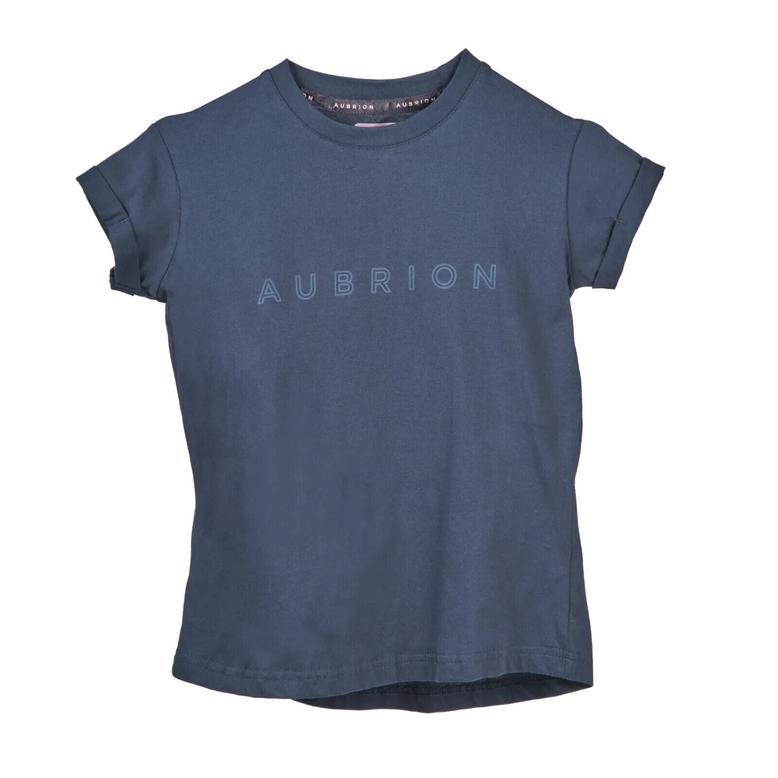 Picture of Shires Aubrion Repose T-Shirt - Young Rider | Navy, Rose | Age 7-16