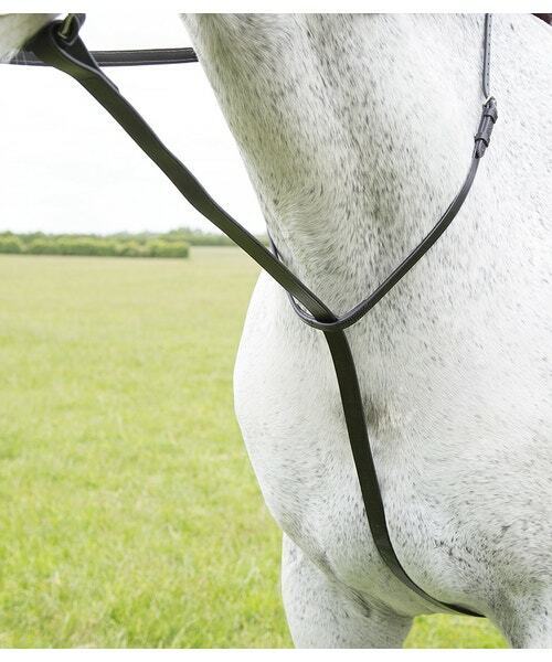 Picture of Shires Velociti Gara Leather Standing Martingale, Pony, Cob, Full, Havana, Black