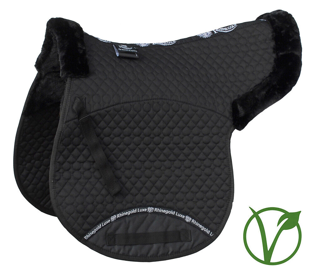 Picture of Rhinegold Luxe Faux Fur Lined Saddle Numnah | 5 Colour Options | Pony, Cob, Full