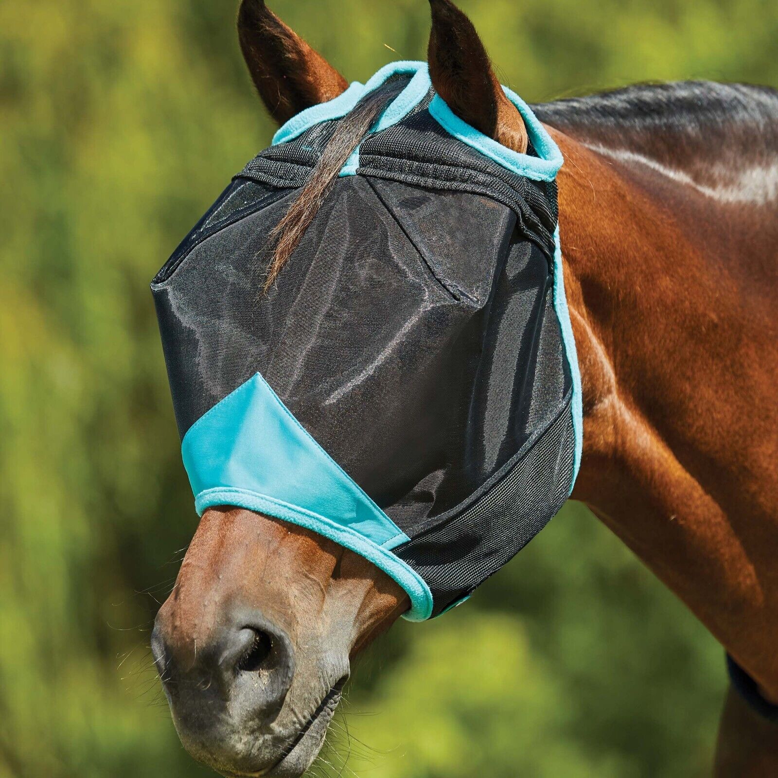 Picture of WeatherBeeta ComFiTec Deluxe Fine Mesh Fly Mask,  No Ears, UV Protect